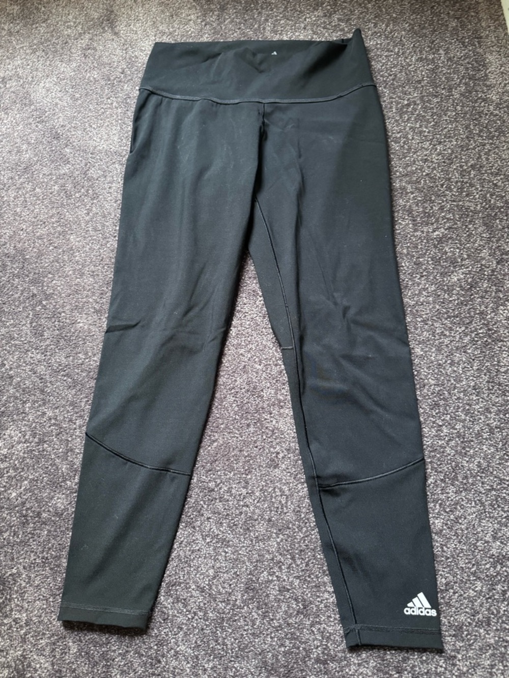 adidas Black Active Leggings with Contrast Logo